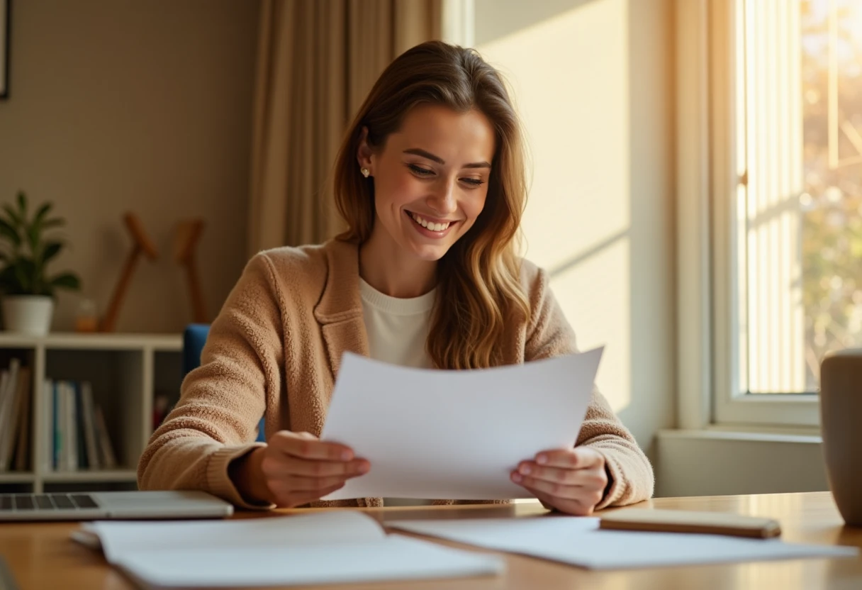 Confidently reviewing financial documents