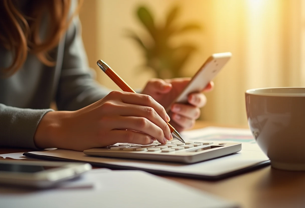 Person comparing loan options